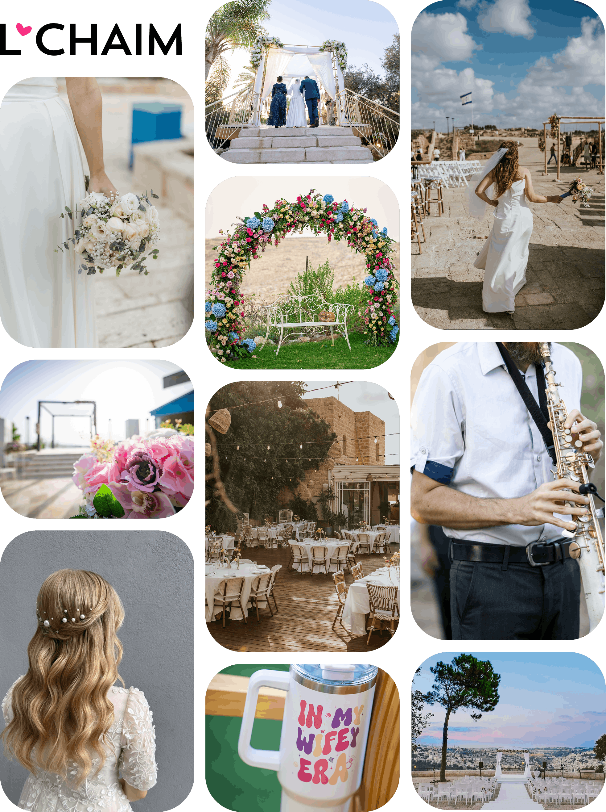 Bride in wedding dress