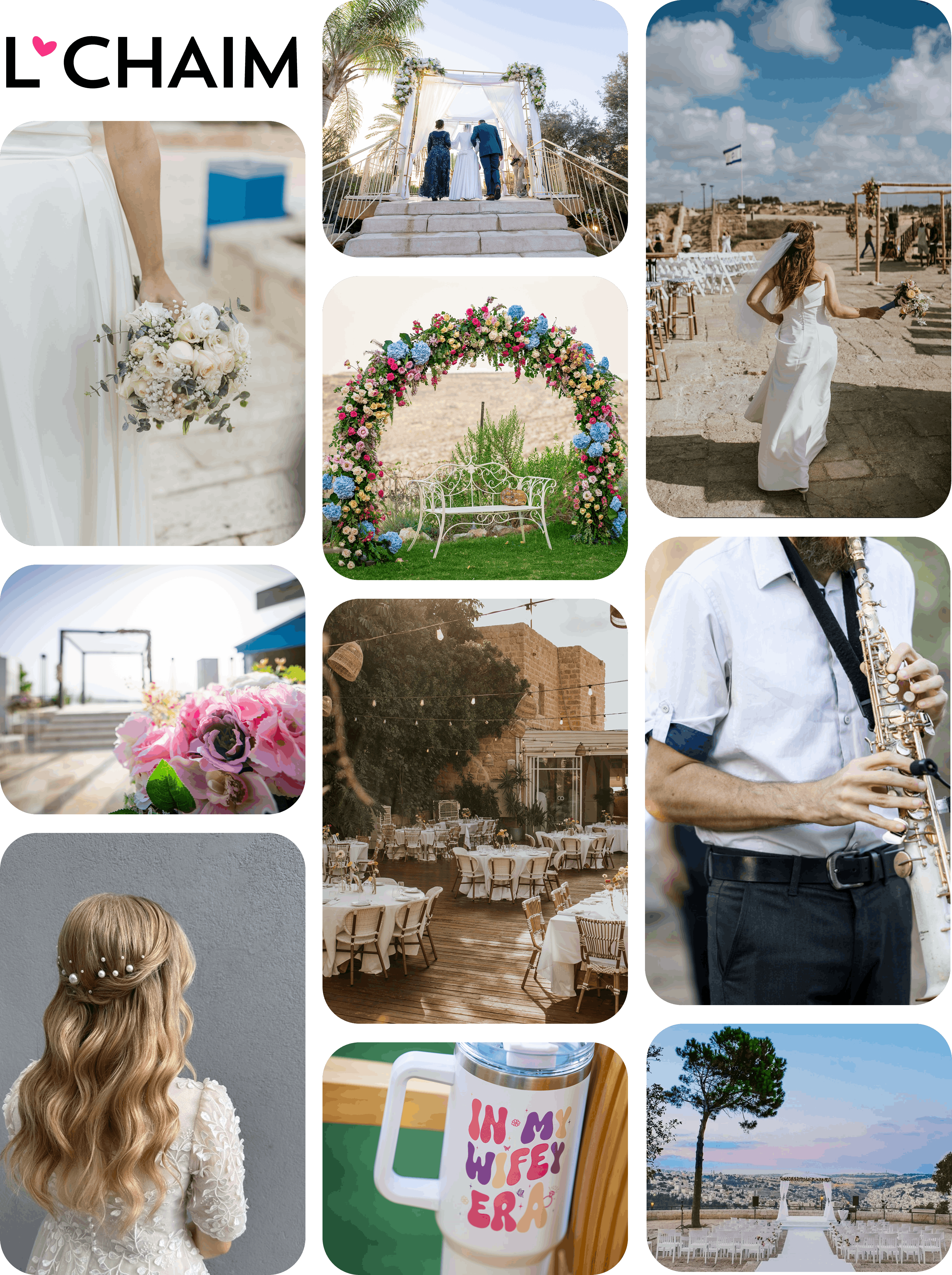 Bride in wedding dress